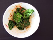 Quick Kimchi Salad with Savoy cabbage or Kale