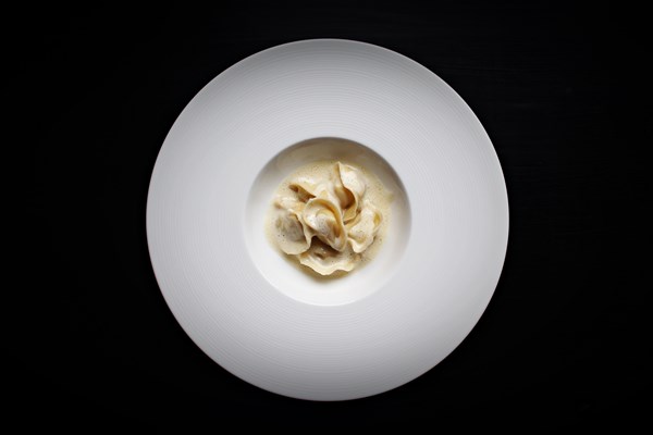 Tortellini with Jerusalem Artichoke and Black Truffle Filling