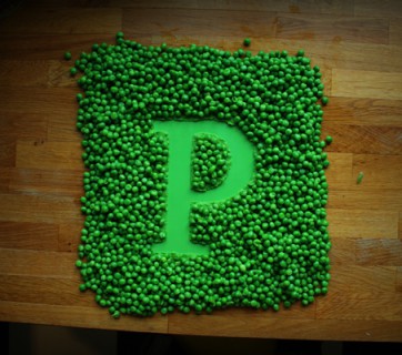 P is for Peas, A-Z Food Photography Project at Ateriet. The full alphabet of food.