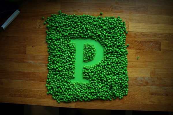 P is for Peas, A-Z Food Photography Project at Ateriet. The full alphabet of food.