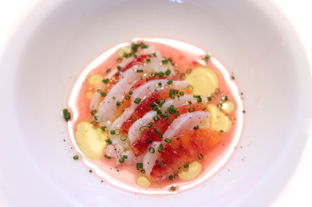 Cod Ceviche with Blood Orange and Chives