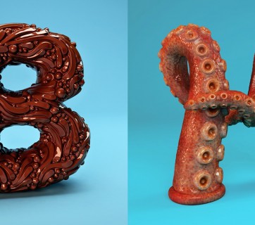 Typography Food Sculptures