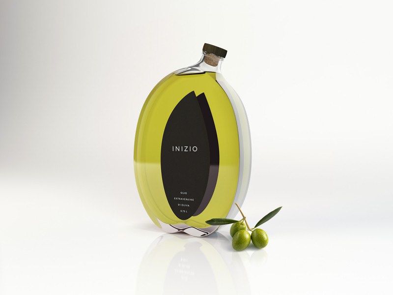 Olive Shaped Olive Oil Bottle