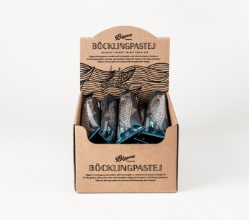 Fish in tube - New packaging for Biggans Böcklingpastej