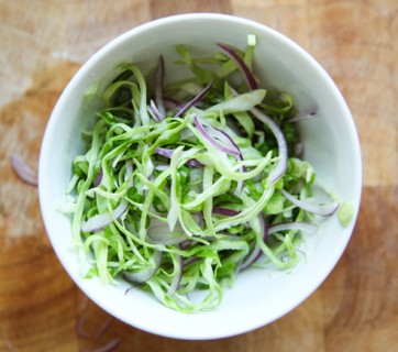 Cabbage Lime salad with Scallions