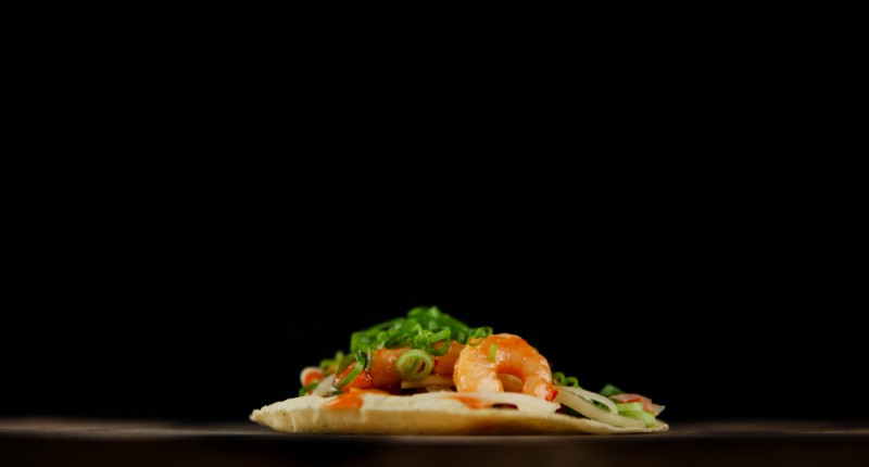 Shrimp and Papaya Taco