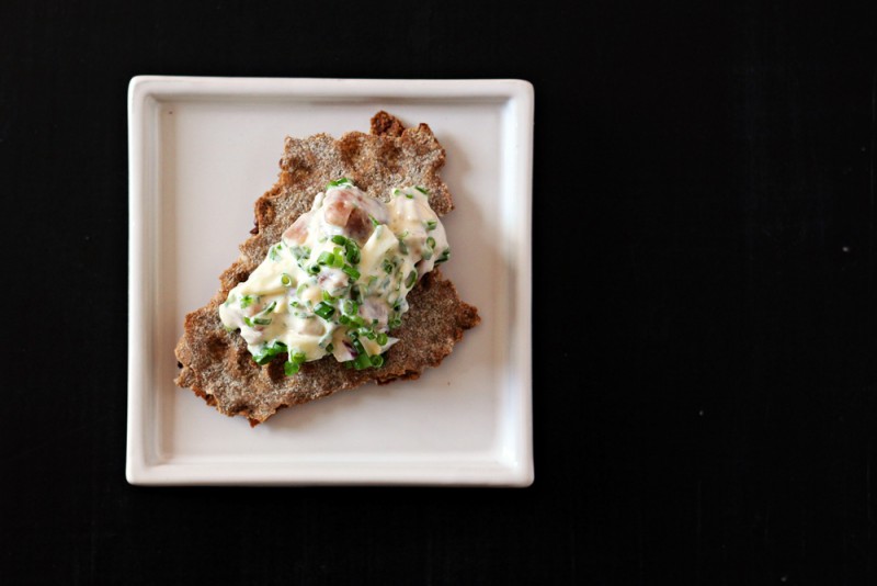 Soused Herring and Eggs on Crisp Bread