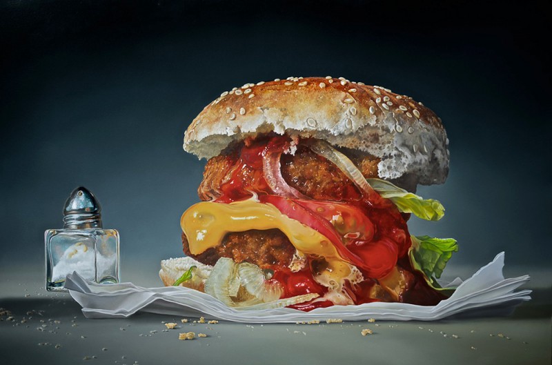 Photorealistic food paintings by Tjalf Sparnaay