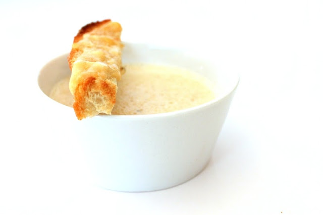 Chanterelle Mushroom Soup with Parmesan Toast