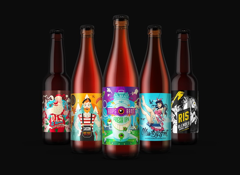 Cool Limited Edition Beer Labels for Birbant Brewery