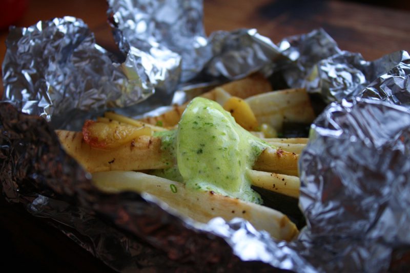 Parsnips In Foil with Garlic and Herb Butter - A perfect grill side