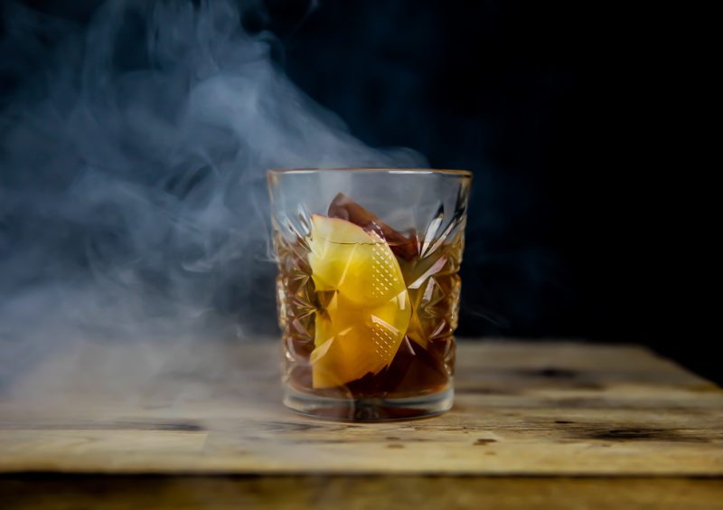 Smoked Old Fashioned With Apple And Cinnamon