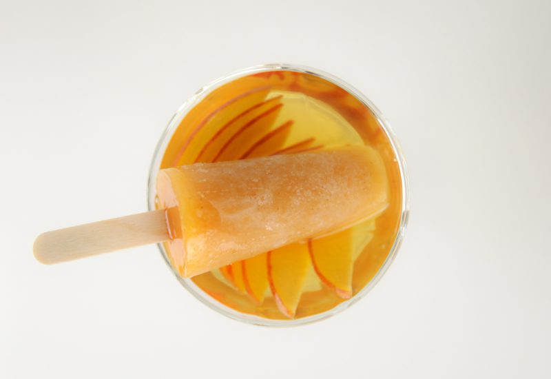 Peach Bourbon Ice Pop Cocktail