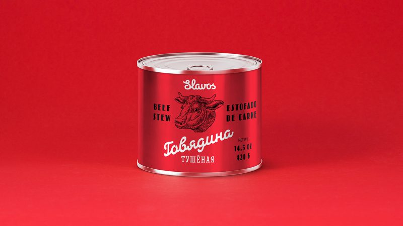 Canned Meat Packaging Design for Russians In The US