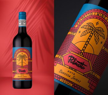 Art Deco Wine Packaging For Palmetto Wine