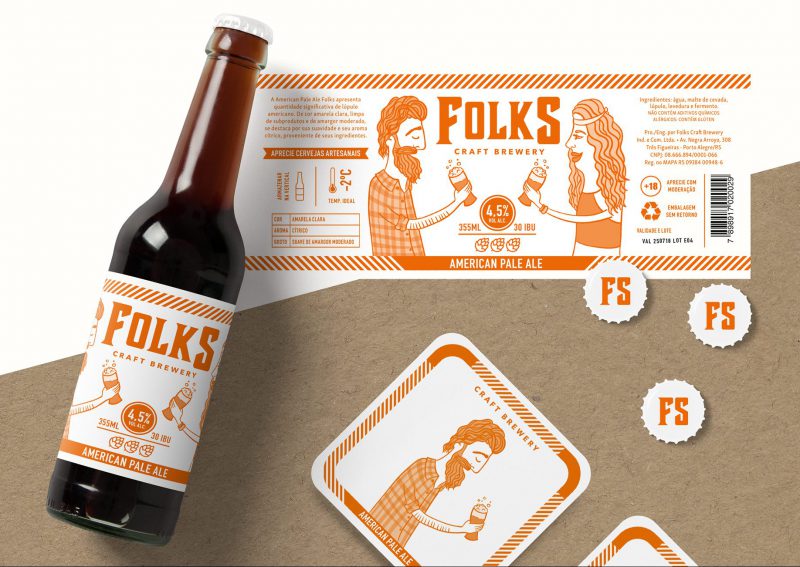 Folks Craft Brewery Beer Packaging Design