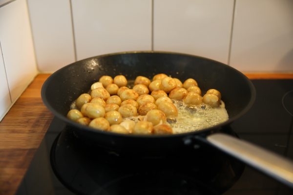 Potatoes with Salsiccia, Oregano and Spinach