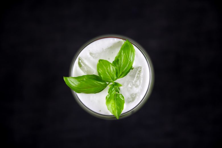 Basil Lemon Cobbler With Gin and Basil Simple Syrup