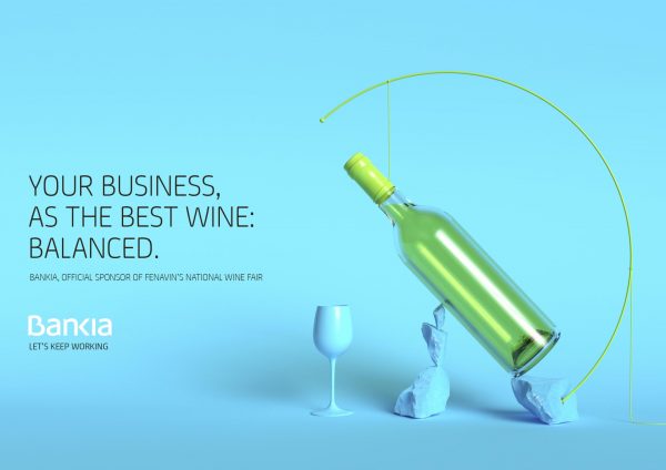 Clever Bank Ad Campaign With Perfectly Balanced Wine