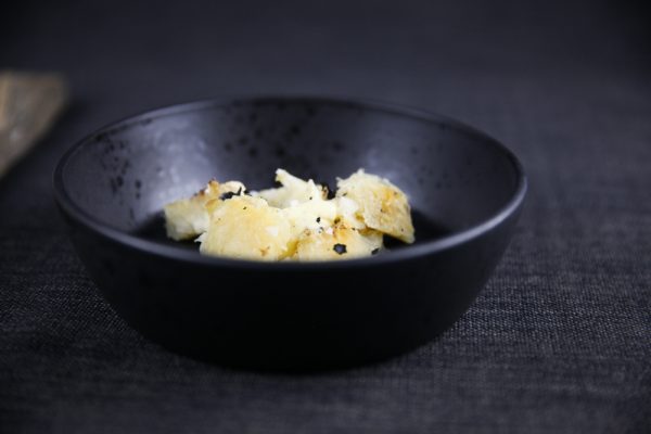 Whole Fire Grilled Celeriac with Truffle Butter and Salt