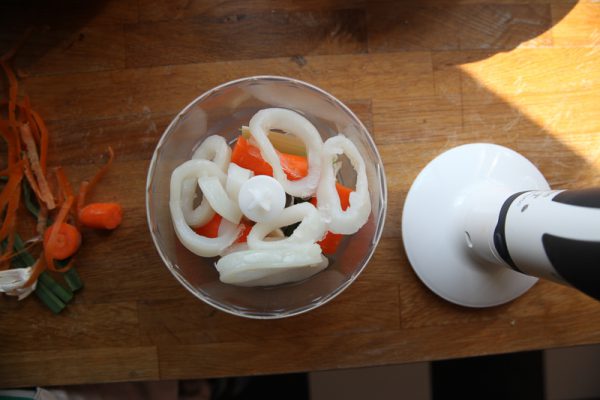 Calamari Pasta Sauce with Homemade Black Tagliatelle