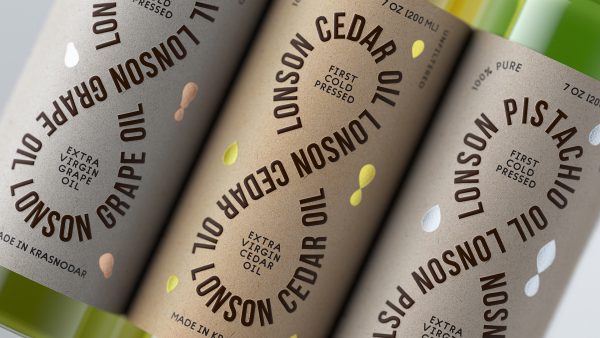 Clean Oil Packaging Design With Clever Typography for Lonson Oil