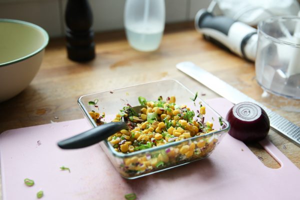 Chipotle Corn Salsa with Scallions