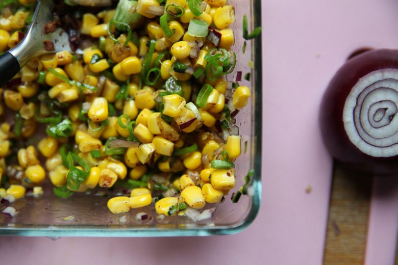 Chipotle Corn Salsa with Scallions