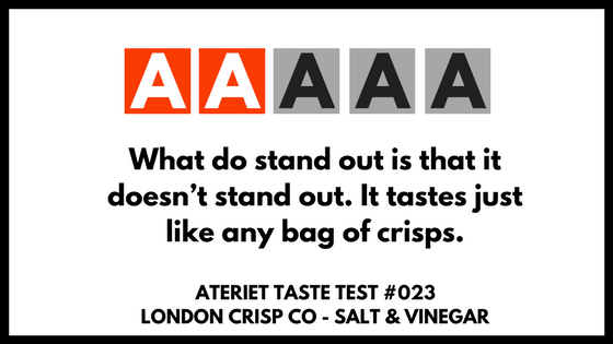 London Crisp Co Taste Test - Salt & Vinegar