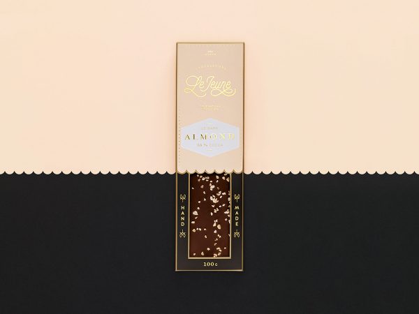 Golden Chocolate Packaging for Le Jeune Artisan Chocolatiers
