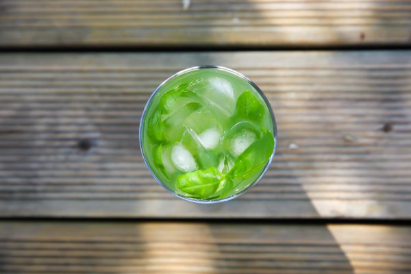 Cucumber Basil Gin and Tonic With Lime