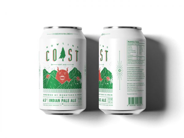 Monster Beer Can Packaging Design for Howling Coast Beer