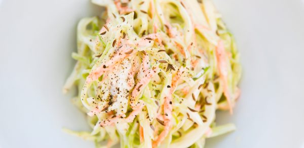 Classic Coleslaw Side Salad with Yogurt and Mayonnaise