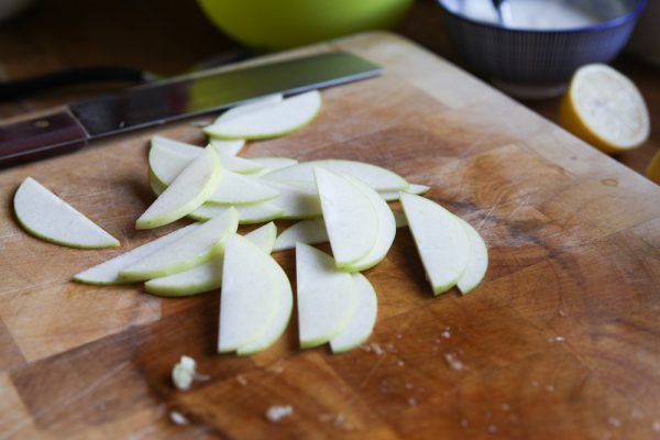 Creamy Apple Cucumber Side Salad with Parsley and Chives