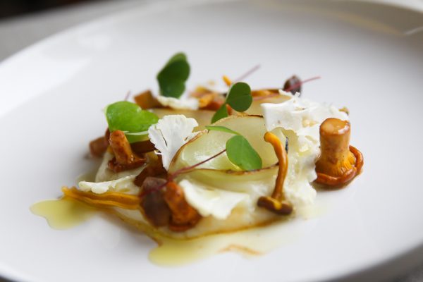 Chanterelles With Cauliflower, Onions and Pickled Funnel Chanterelles