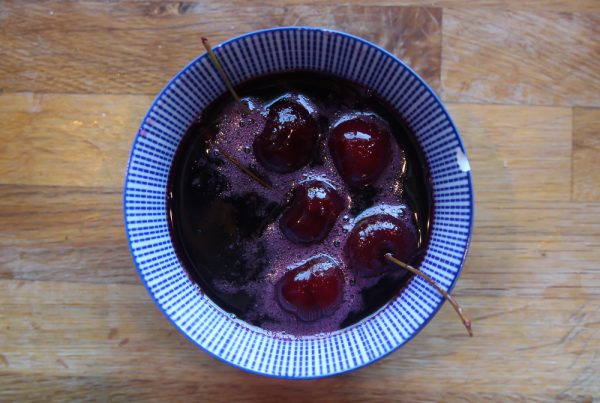 Cherry Old Fashioned with Port Wine & Orange Bitters