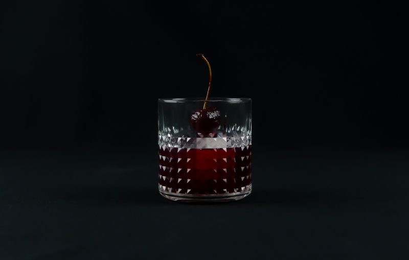 Cherry Old Fashioned with Port Wine & Orange Bitters