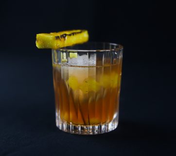 Pineapple Cocktail with Rum and Caramelized Pineapple
