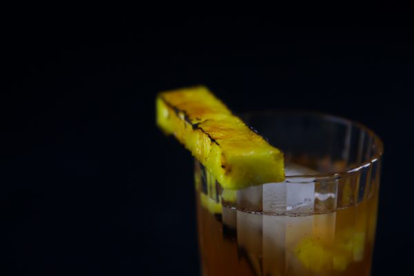 Pineapple Cocktail with Rum and Caramelized Pineapple