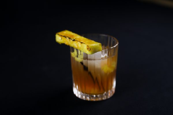 Pineapple Cocktail with Rum and Caramelized Pineapple