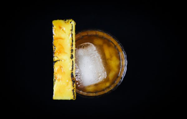 Pineapple Cocktail with Rum and Caramelized Pineapple
