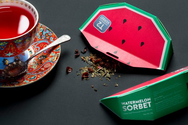 Tea in Fruit Origami Packaging Design