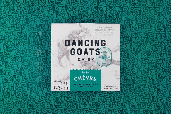 Goat Cheese Packaging Design for Dancing Goats Dairy