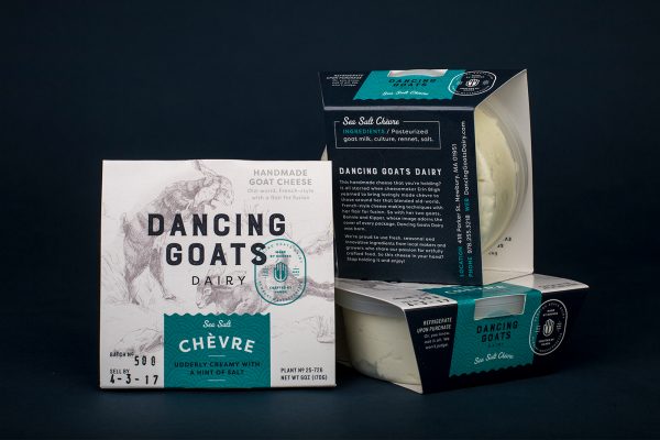 Goat Cheese Packaging Design for Dancing Goats Dairy