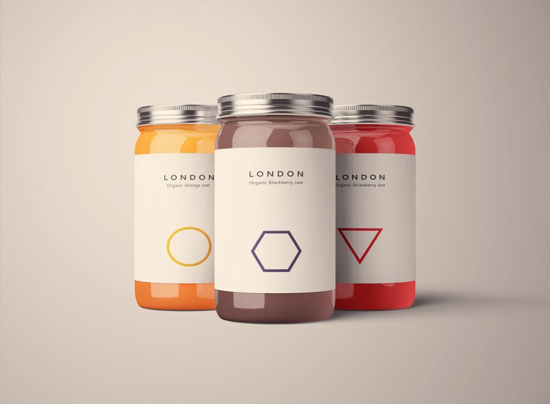 Minimalistic Jam Jar Packaging for London Jam Minimalistic Jam Jar Packaging for London Jam