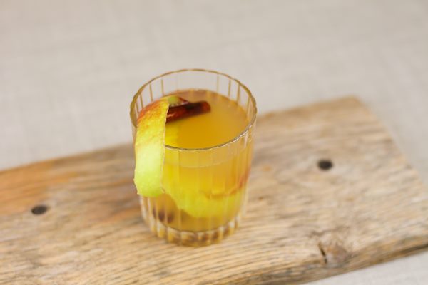 Warm Apple Calvados Punch with Cinnamon