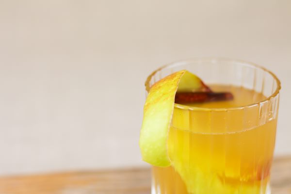 Warm Apple Calvados Punch with Cinnamon