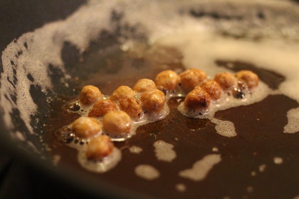 Roasted Butternut Squash Appetizer with Yogurt, Bee Pollen, Hazelnuts and Butter