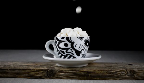 Peanut Butter Hot Chocolate with Bourbon and Marshmallows