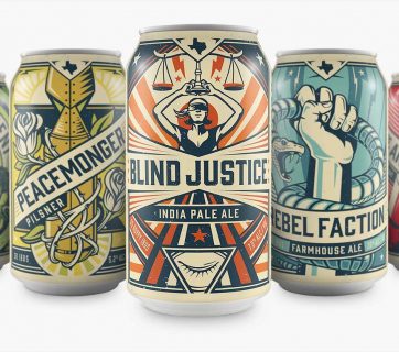 Propaganda Beer Packaging Design for Unlawful Assembly Brewing